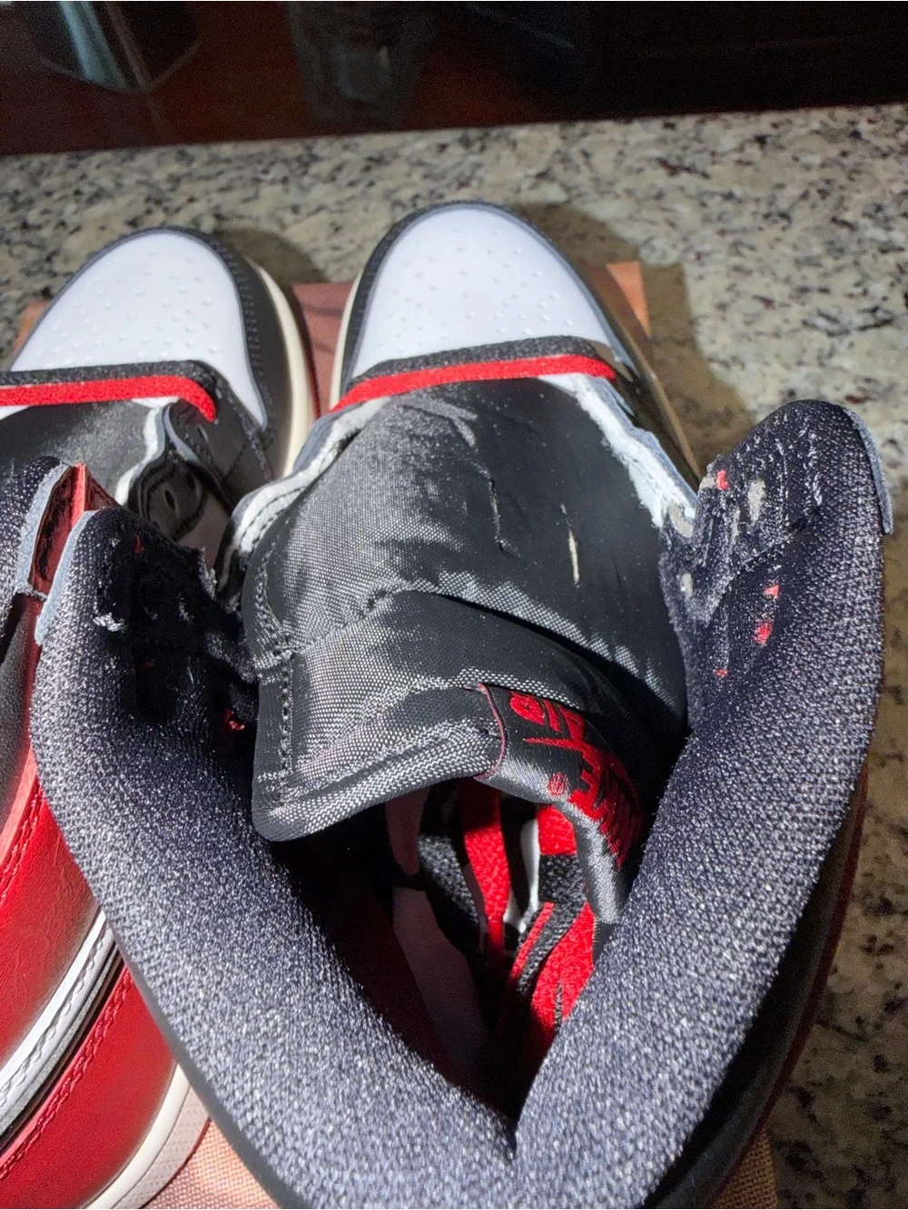 Size 4.5 Jordan 1 Retro OG High Black Toe Reimagined SKU DZ5485-106 Brand New